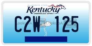 C2W125  license plate in KY