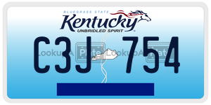 C3J754  license plate in KY