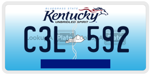 C3L592 license plate in Kentucky