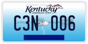 C3N006  license plate in KY