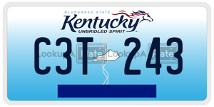 C3T243  license plate in KY