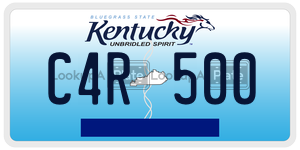 C4R500 license plate in Kentucky