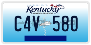 C4V580  license plate in KY