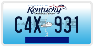 C4X931  license plate in KY