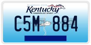 C5M884  license plate in KY
