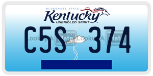 C5S374  license plate in KY