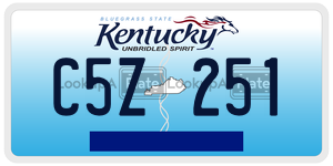C5Z251 license plate in Kentucky