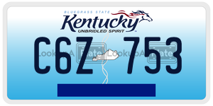 C6Z753  license plate in KY