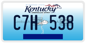 C7H538  license plate in KY