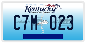 C7M023  license plate in KY