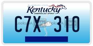 C7X310  license plate in KY