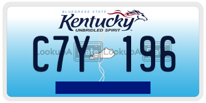 C7Y196  license plate in KY