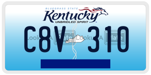 C8V310  license plate in KY