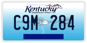 C9M284  license plate in KY