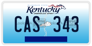CAS343  license plate in KY