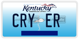 CRYER license plate in Kentucky