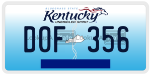 D0F356 license plate in Kentucky