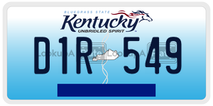 D1R549  license plate in KY