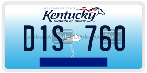D1S760  license plate in KY