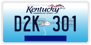 D2K301  license plate in KY