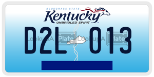 D2L013  license plate in KY