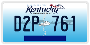 D2P761  license plate in KY