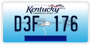 D3F176  license plate in KY