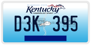 D3K395  license plate in KY