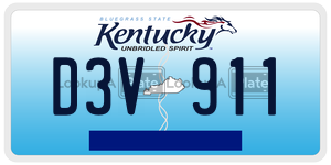 D3V911  license plate in KY