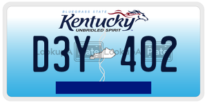 D3Y402  license plate in KY
