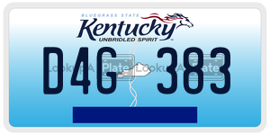 D4G383  license plate in KY