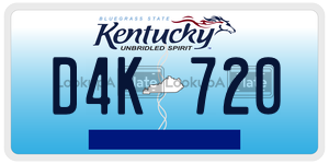 D4K720  license plate in KY