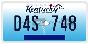 D4S748  license plate in KY