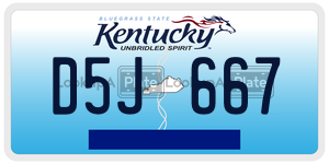 D5J667  license plate in KY