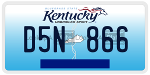 D5N866  license plate in KY