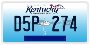 D5P274  license plate in KY