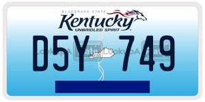 D5Y749  license plate in KY