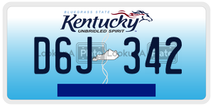 D6J342  license plate in KY