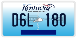 D6L180  license plate in KY