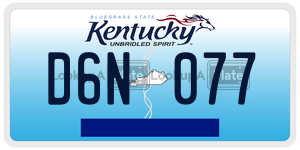 D6N077  license plate in KY