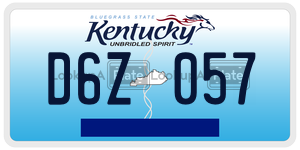 D6Z057  license plate in KY