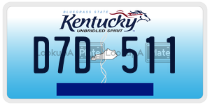 D7D511 license plate in Kentucky