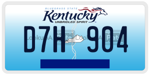 D7H904 license plate in Kentucky