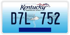 D7L752  license plate in KY