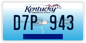 D7P943  license plate in KY