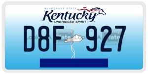 D8F927  license plate in KY