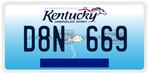 D8N669  license plate in KY