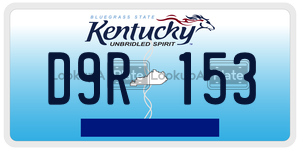 D9R153  license plate in KY
