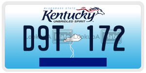 D9T172  license plate in KY