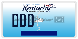 DDD  license plate in KY